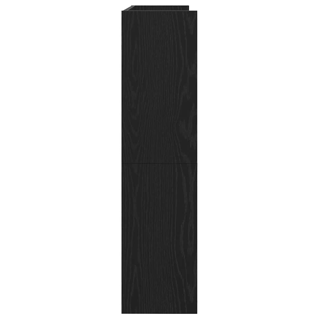 skoreol 80x25x100 cm konstrueret træ sort