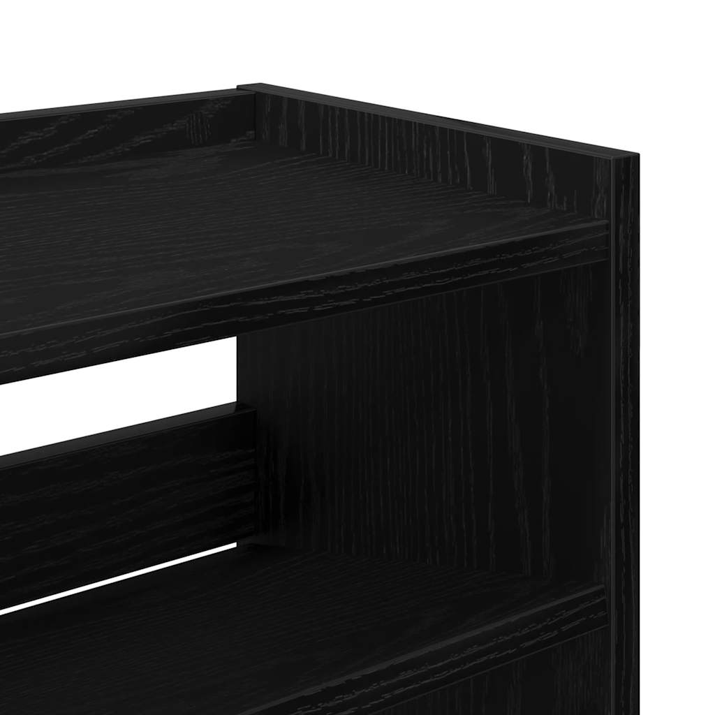 skoreol 80x25x100 cm konstrueret træ sort