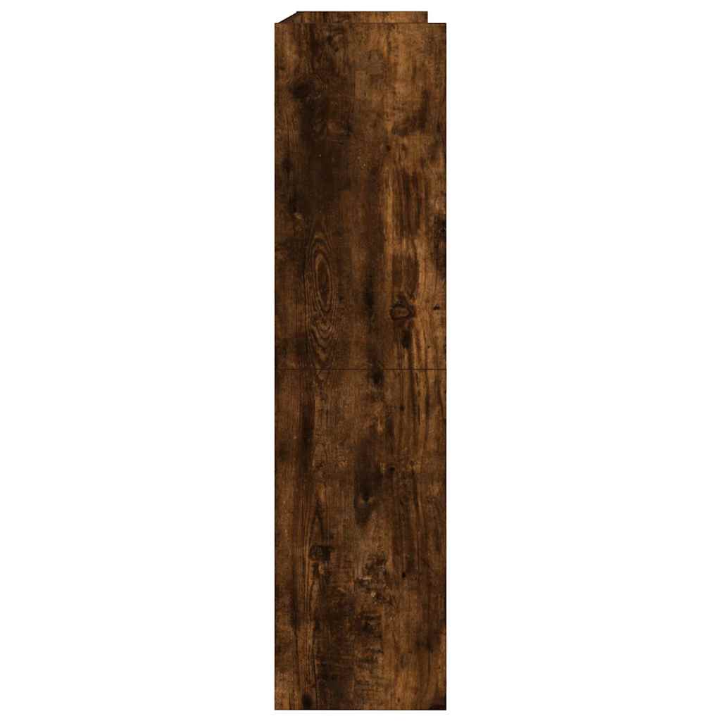 skoreol 80x25x100 cm konstrueret træ røget egetræsfarve