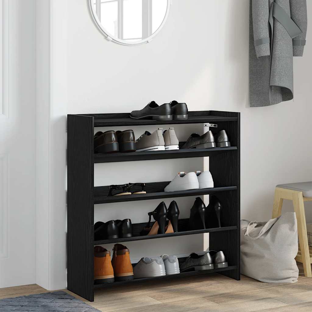skostativ 80x25x81 cm konstrueret træ sort