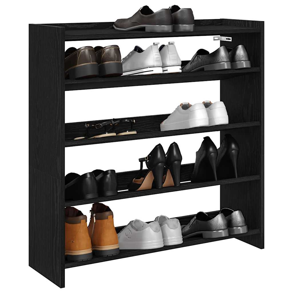 skostativ 80x25x81 cm konstrueret træ sort