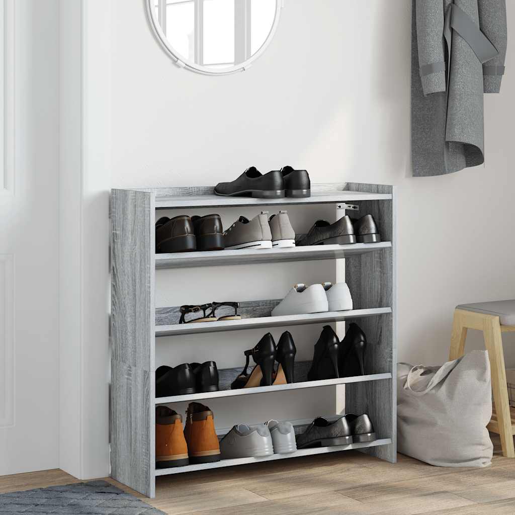 skoreol 80x25x81 cm konstrueret træ grå sonoma-eg