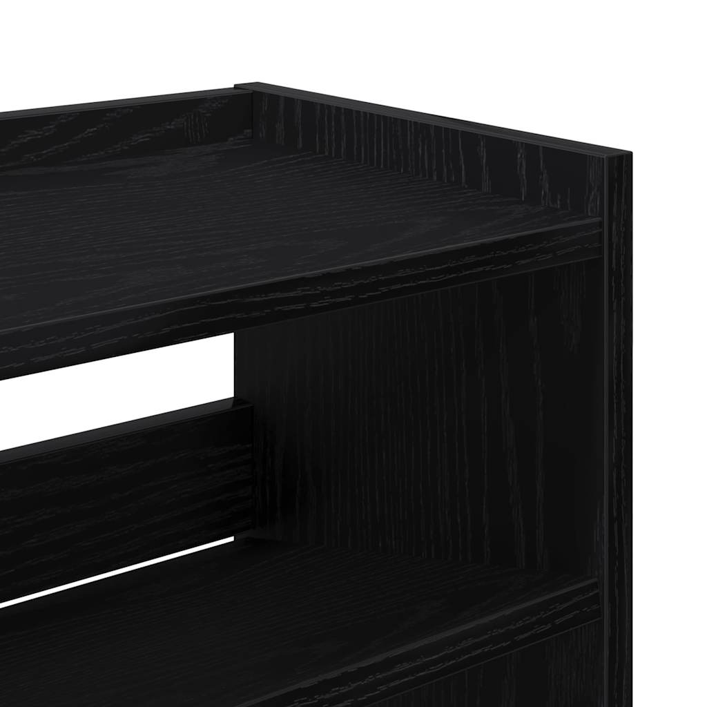 skostativ 80x25x62 cm konstrueret træ sort