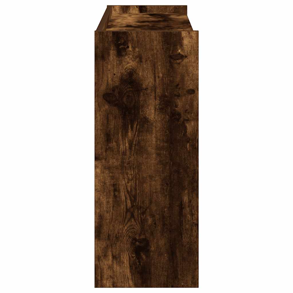 skoreol 80x25x62 cm konstrueret træ røget egetræsfarve