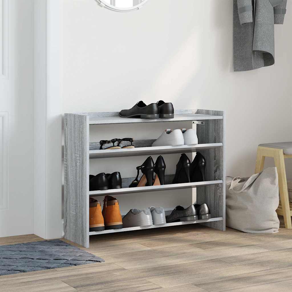 skoreol 80x25x62 cm konstrueret træ grå sonoma-eg