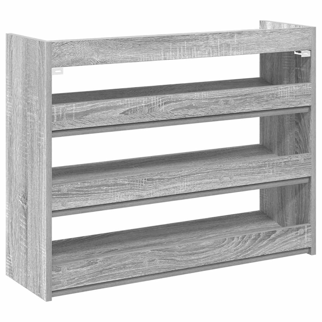skoreol 80x25x62 cm konstrueret træ grå sonoma-eg