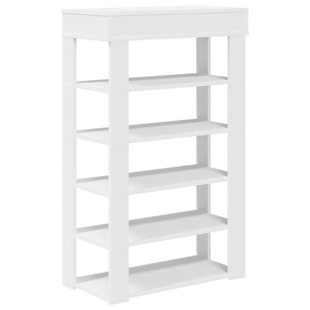 skoreol 60x30x98 cm konstrueret træ hvid
