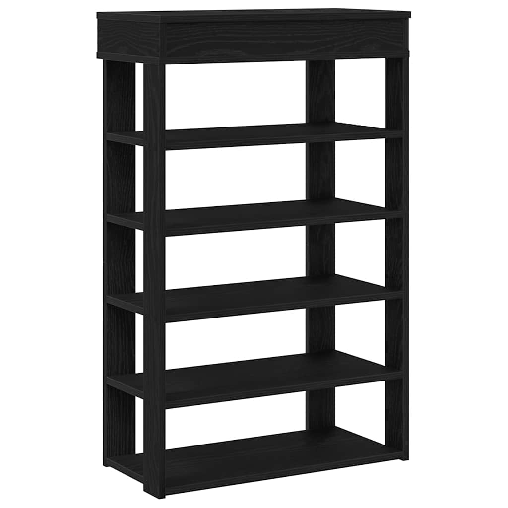 skostativ 60x30x98 cm konstrueret træ sort