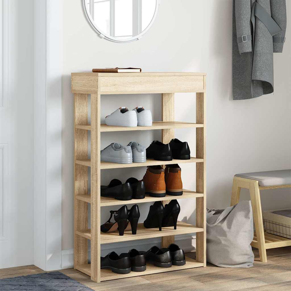 skoreol 60x30x98 cm konstrueret træ sonoma-eg