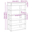 skoreol 60x30x98 cm konstrueret træ sonoma-eg