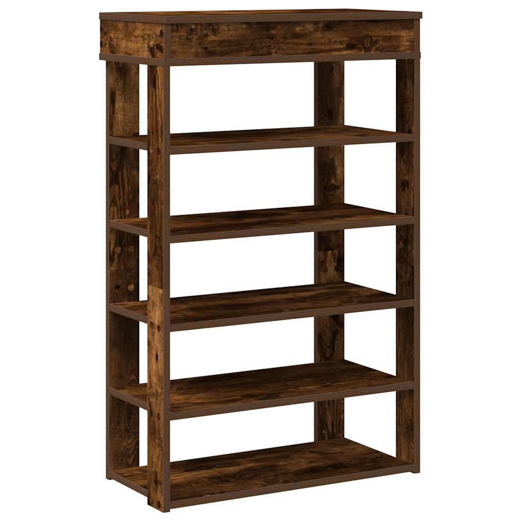 skoreol 60x30x98 cm konstrueret træ røget egetræsfarve
