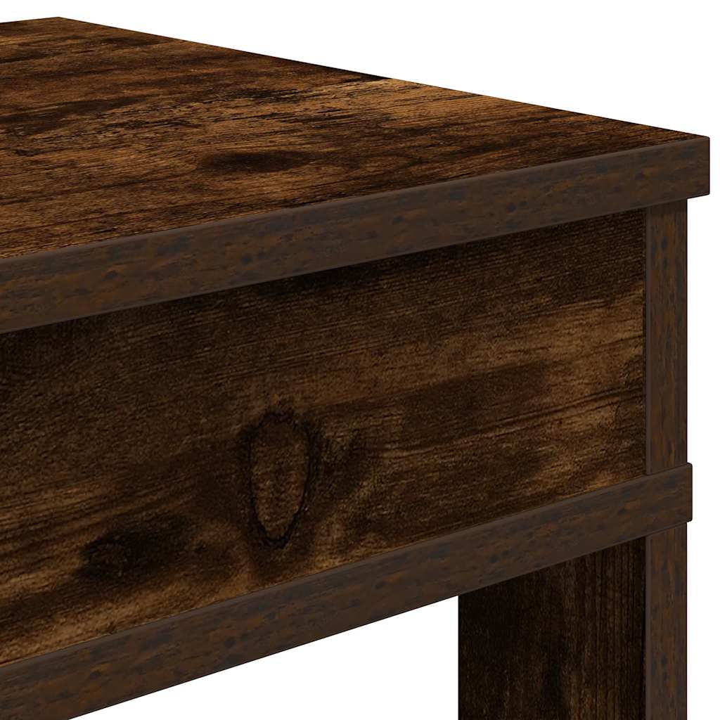 skoreol 60x30x98 cm konstrueret træ røget egetræsfarve