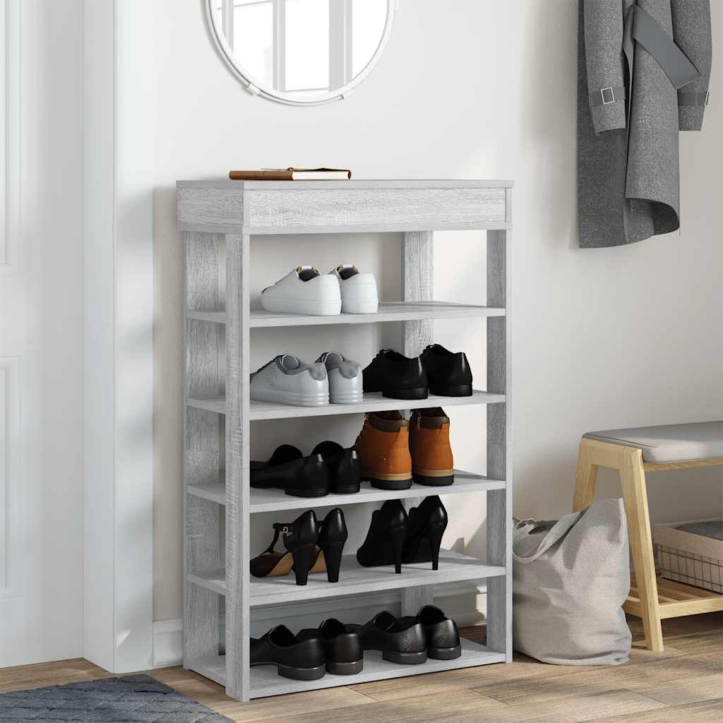 skoreol 60x30x98 cm konstrueret træ grå sonoma-eg