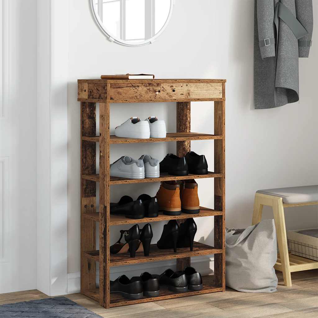 skoreol 60x30x98 cm konstrueret træ antikt træ