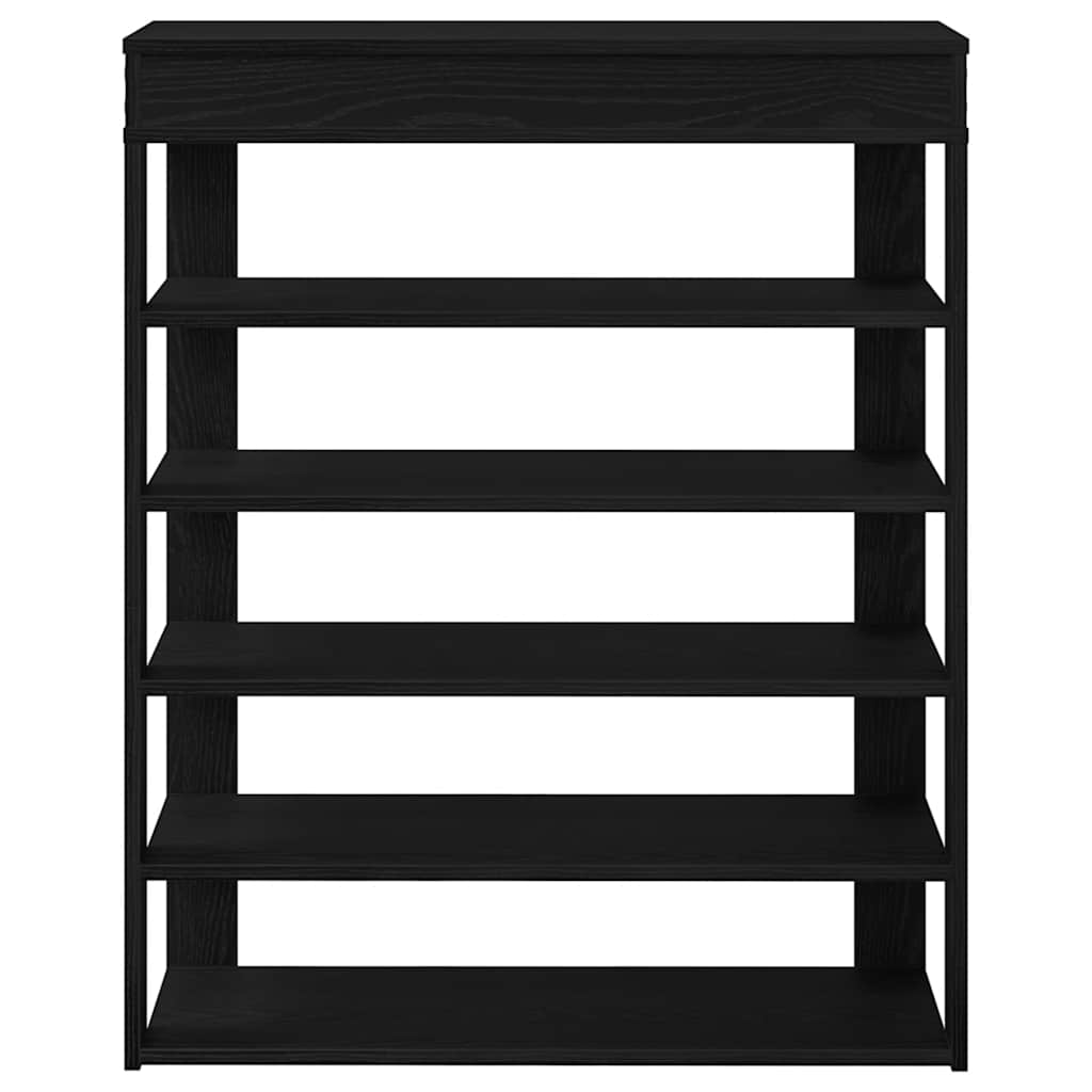 skostativ 80x30x98 cm konstrueret træ sort