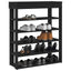 skostativ 80x30x98 cm konstrueret træ sort