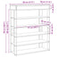 skoreol 80x30x98 cm konstrueret træ beton-eg