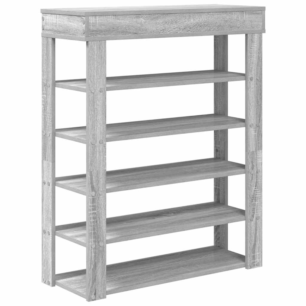 skoreol 80x30x98 cm konstrueret træ grå sonoma-eg