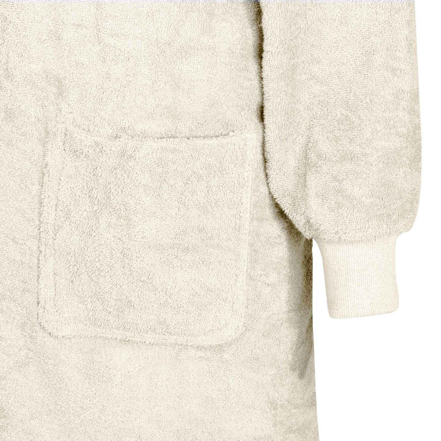 Tæppe-hoodie KINN Creme L Bomuld