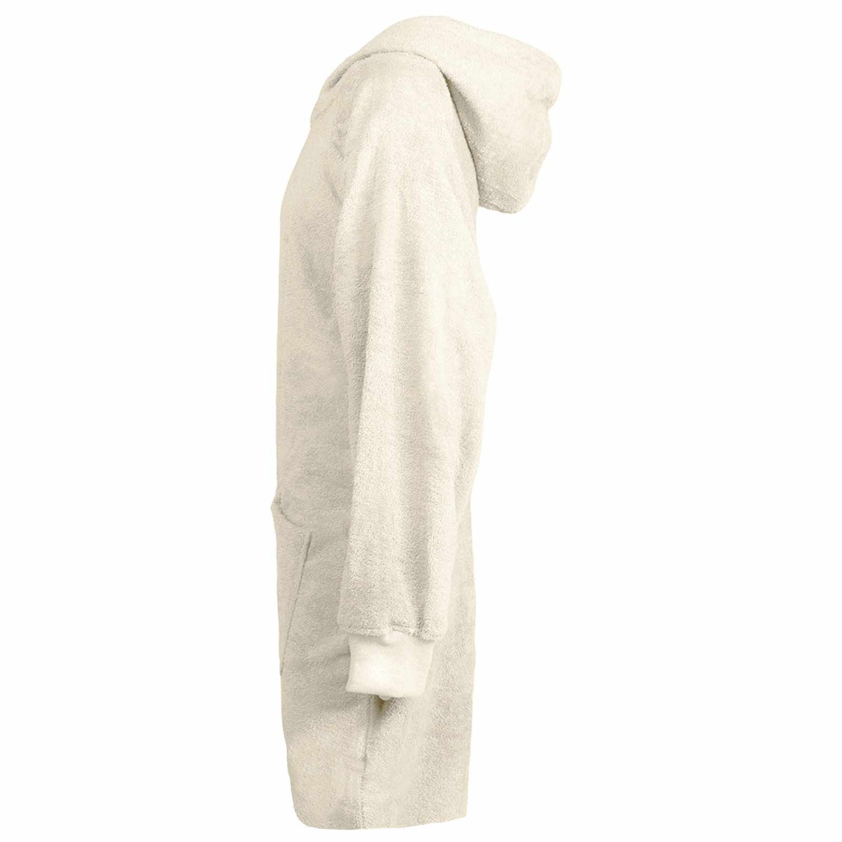 Tæppe-hoodie KINN Creme L Bomuld