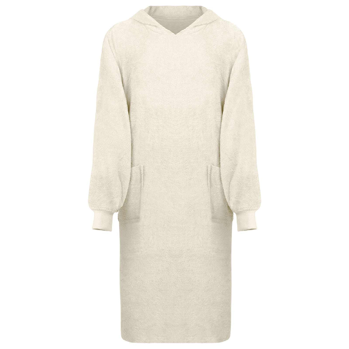 Tæppe-hoodie KINN Creme XL Bomuld