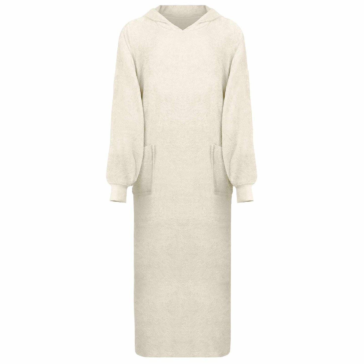 Tæppe-hoodie KINN Creme XXL Bomuld