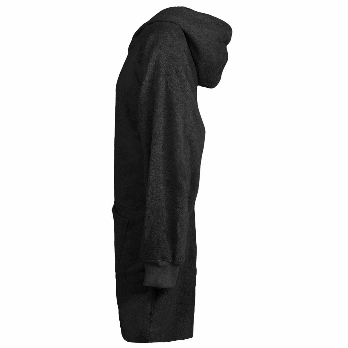 Tæppe-hoodie KINN Sort L Bomuld