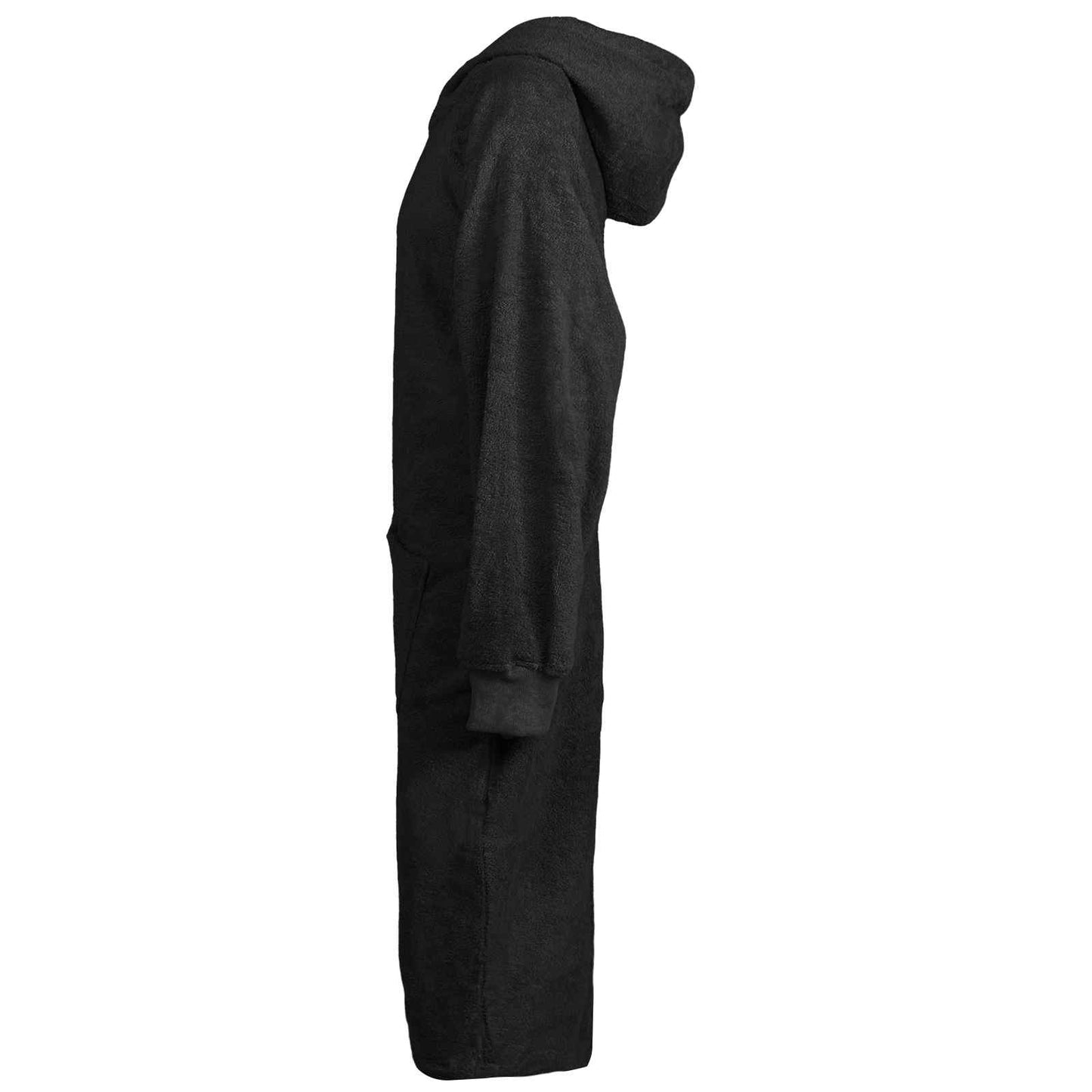 Tæppe-hoodie KINN Sort XL Bomuld