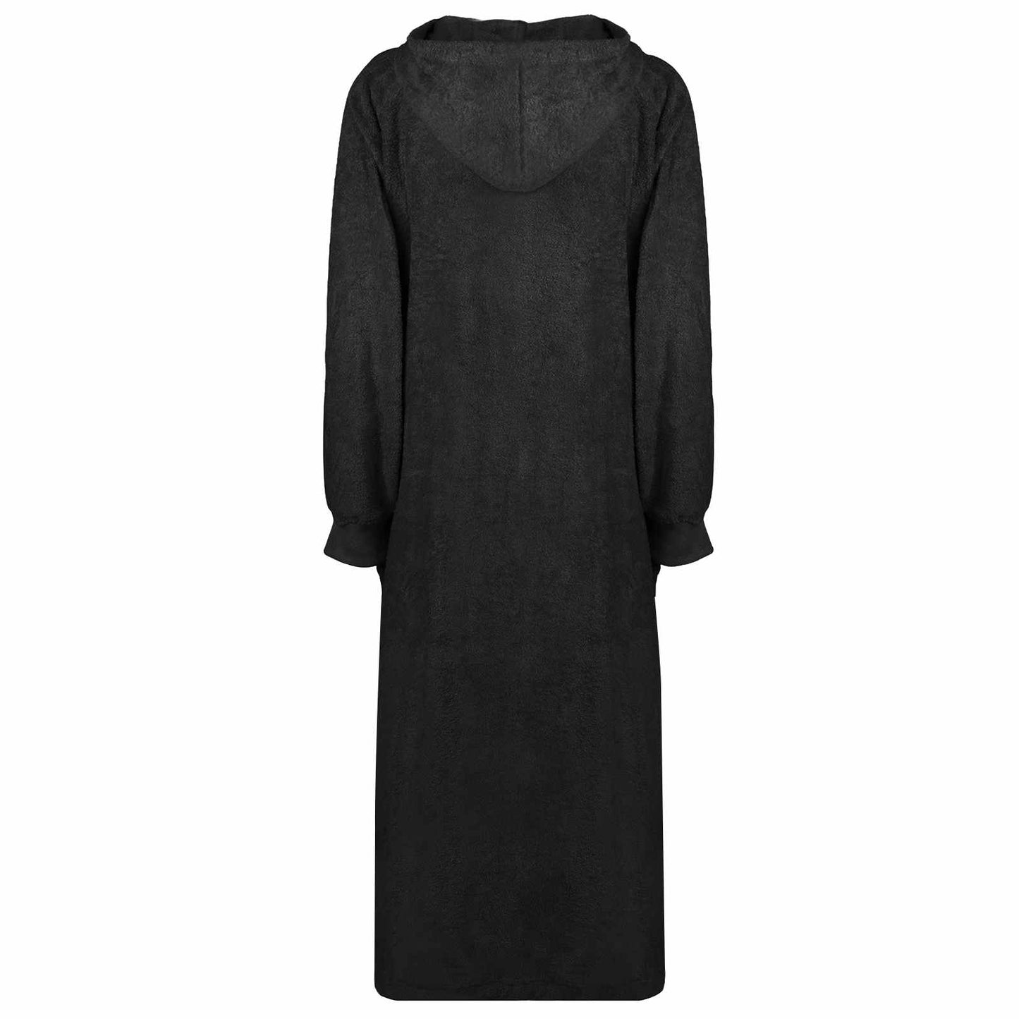 Tæppe-hoodie KINN Sort XXL Bomuld