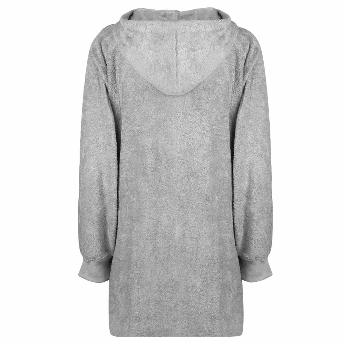 Tæppe-hoodie KINN Grå L Bomuld