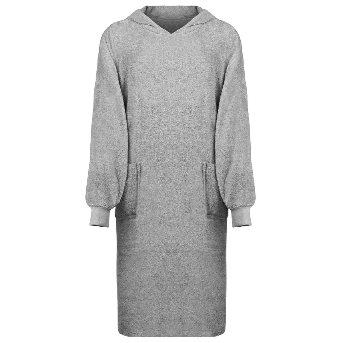 Tæppe-hoodie KINN Grå XL Bomuld