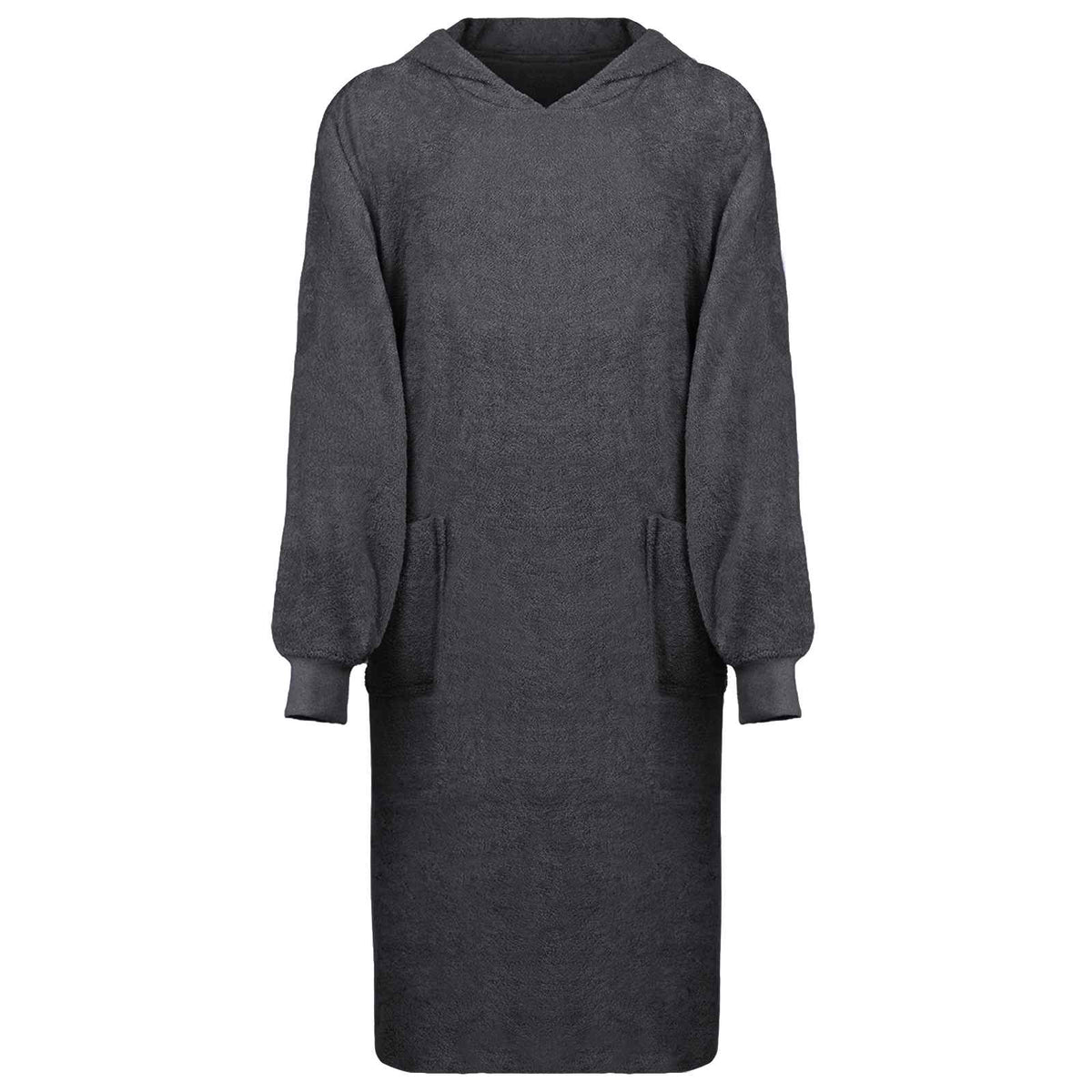 Tæppe-hoodie KINN Antracit XL Bomuld
