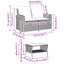 2-personers sofa med hynder og bord polyrattan beige