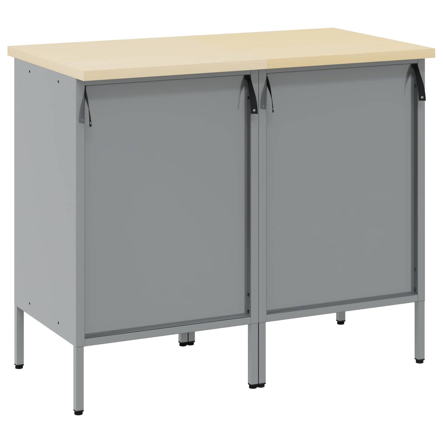 Arbejdsskab med skuffe 2 stk. Sort og grå 100 x 55 x 85 cm