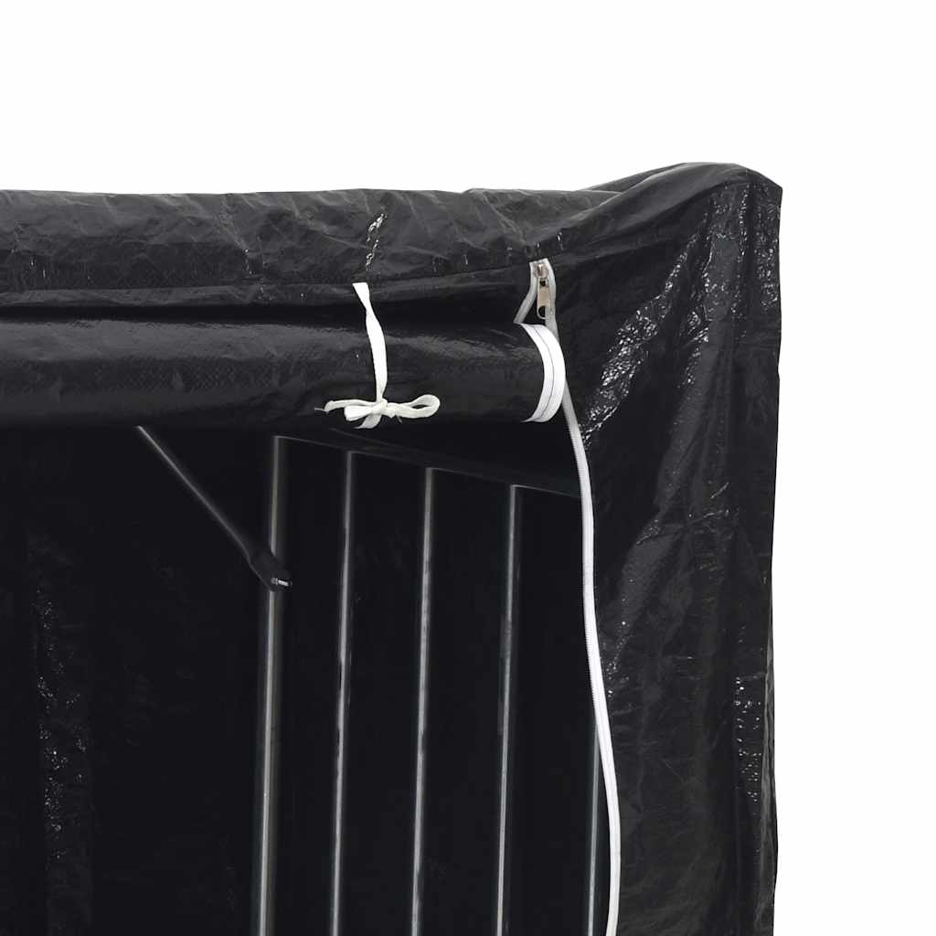brændestativ med regnslag 200,5x60,5x110,5 cm galvaniseret stål