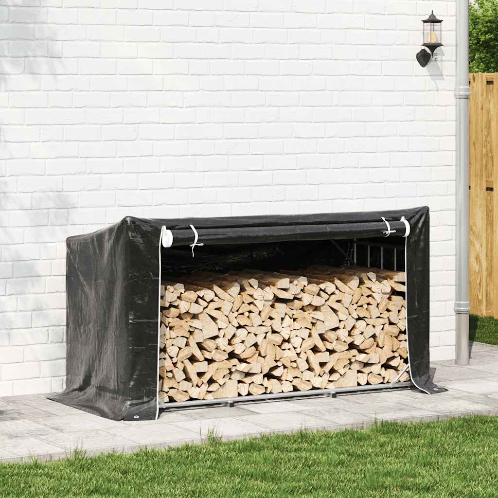 brændestativ med regnslag 200,5x80,5x110,5 cm galvaniseret stål