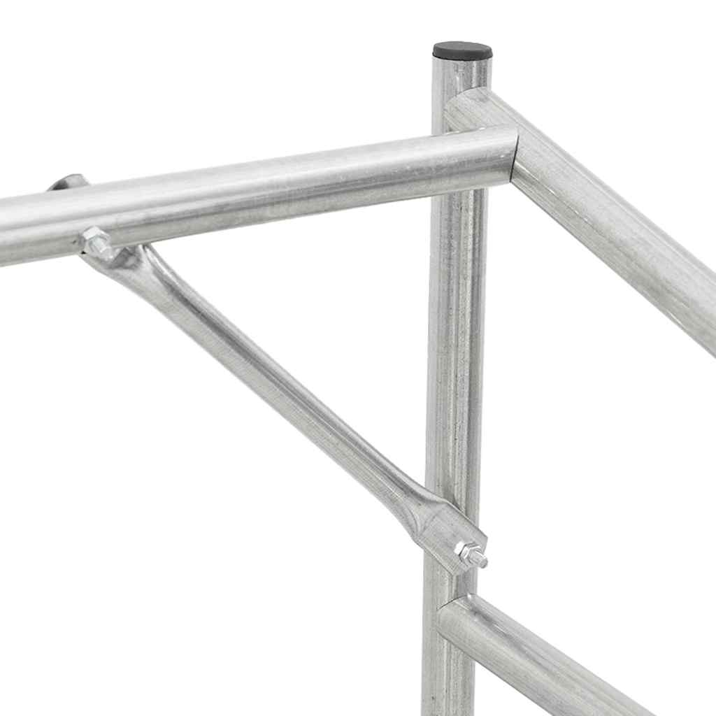 brændestativ med regnslag 200,5x80,5x110,5 cm galvaniseret stål