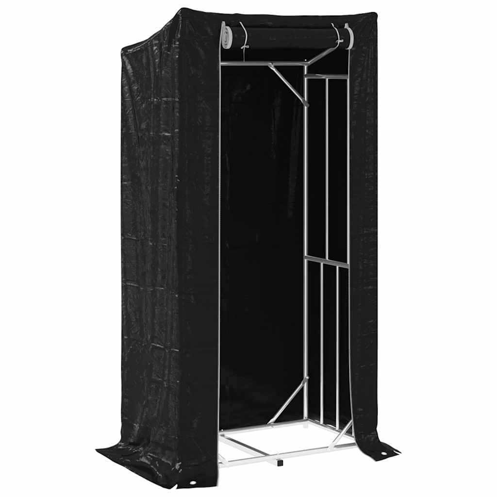 brændestativ med regnslag 100x60x200 cm galvaniseret stål