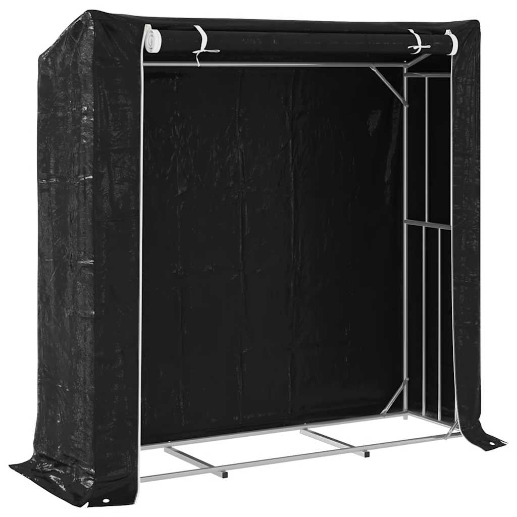brændestativ med regnslag 200x60x200 cm galvaniseret stål