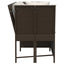 havesofa med hynder polyrattan brun