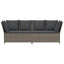 havesofa med hynder polyrattan grå