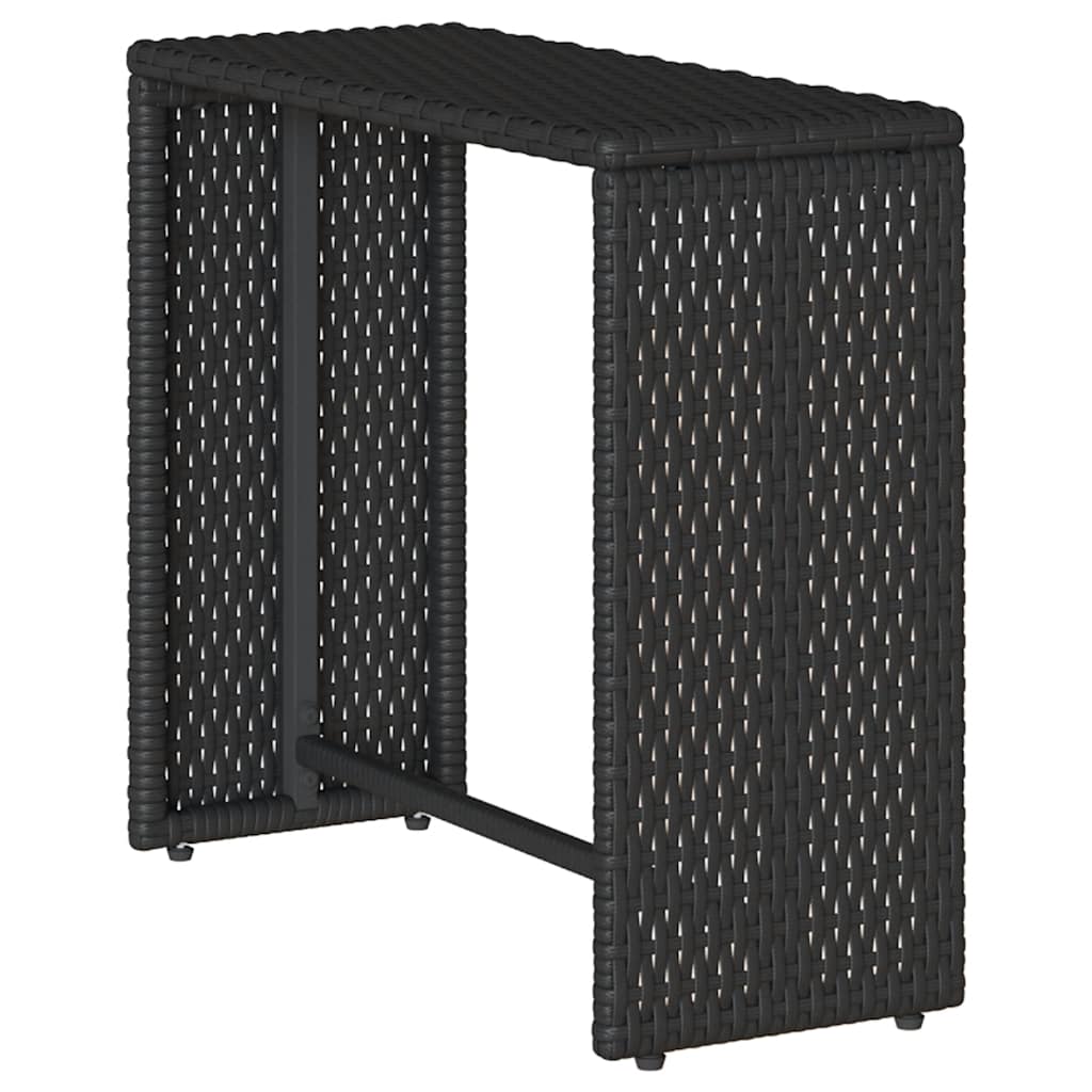 sofasæt til haven 5 dele med hynder stabelbar polyrattan sort