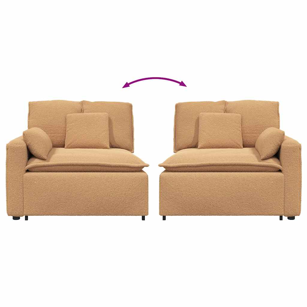 modulopbygget sofaarmlænsendemodul med hynder 100 cm beige