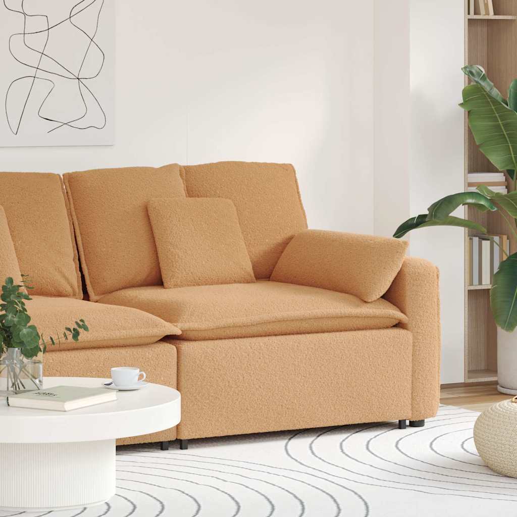 modulopbygget sofaarmlænsendemodul med hynder 100 cm beige