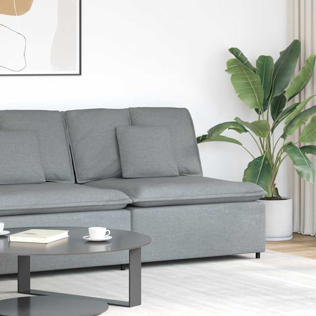 modulopbygget sofacentermodul med hynder 100 cm lysegrå
