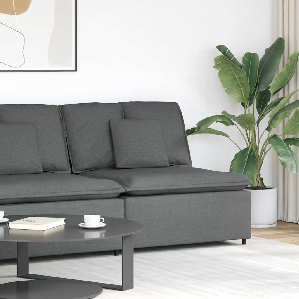 modulopbygget sofacentermodul med hynder 100 cm mørkegrå