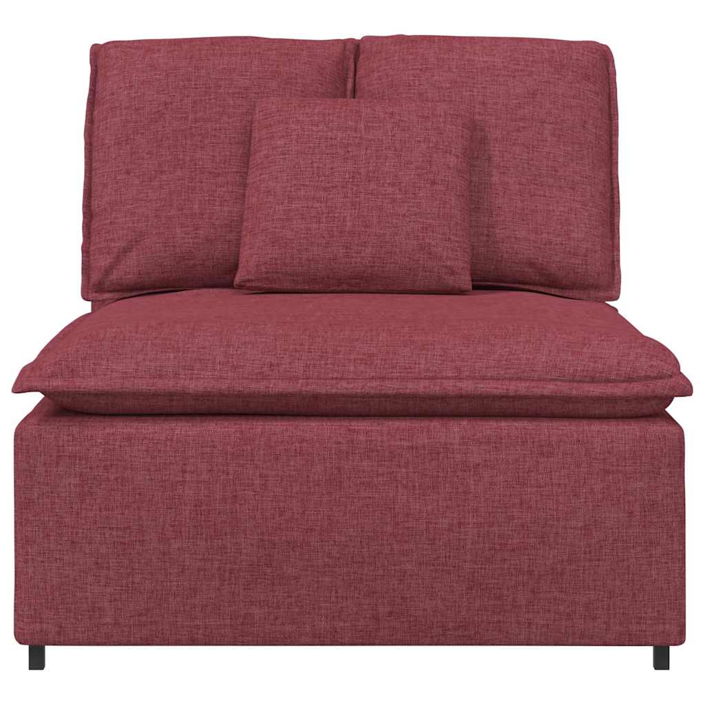 modulopbygget sofacentermodul med hynder 100 cm vinrød