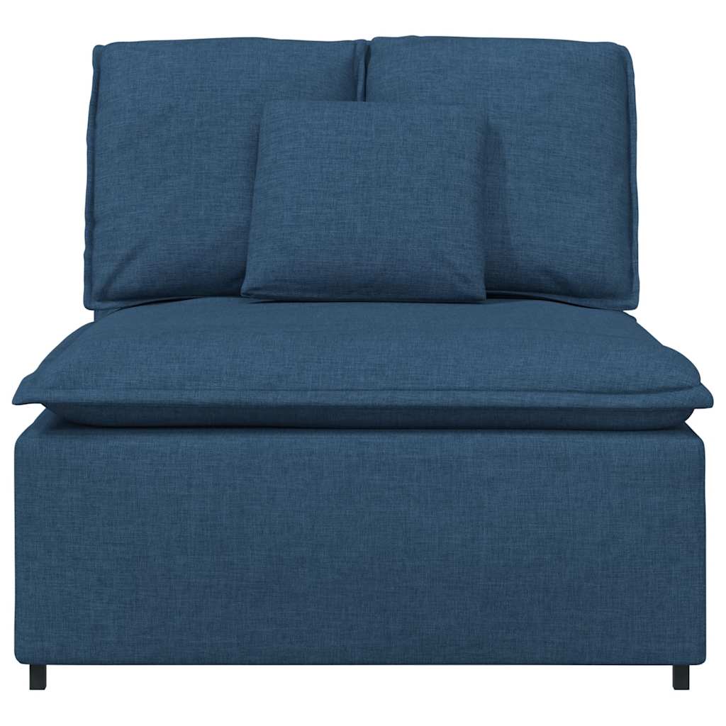 modulopbygget sofacentermodul med hynder 100 cm blå