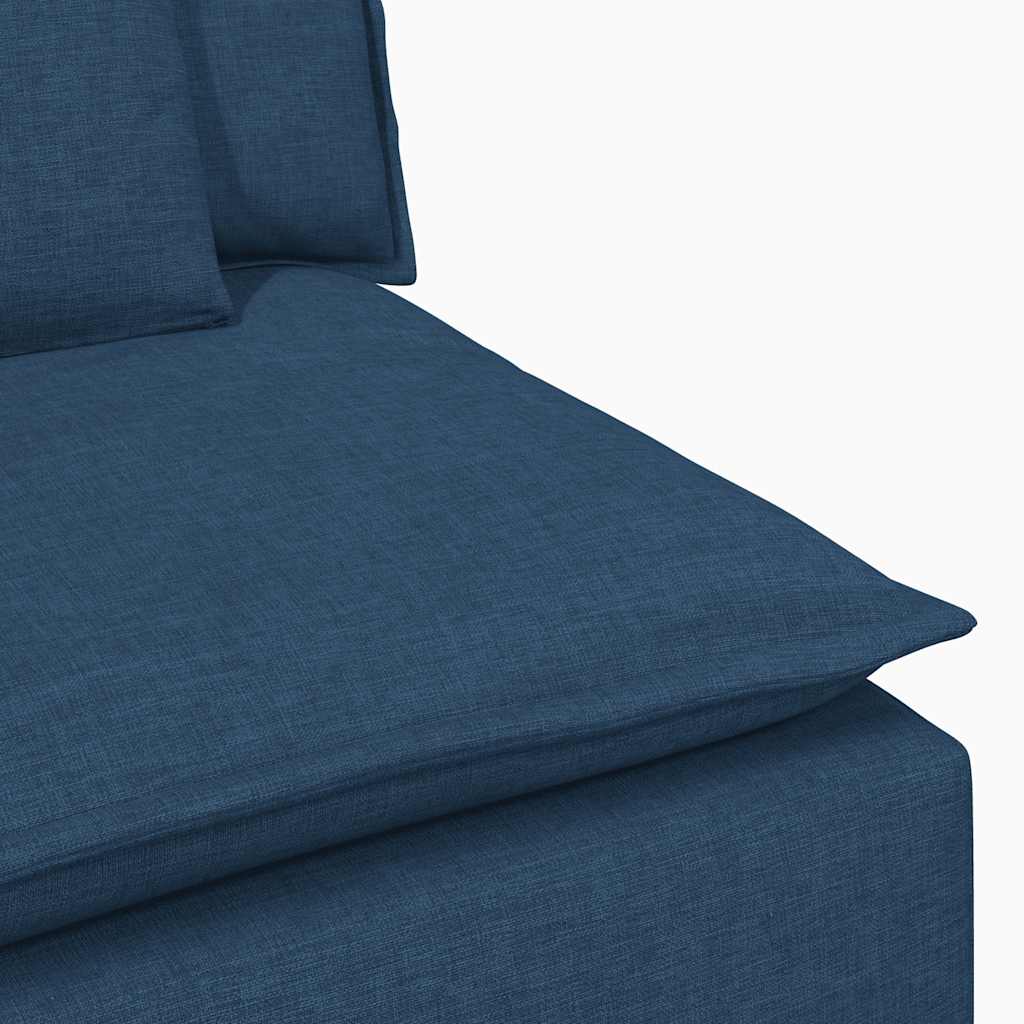 modulopbygget sofacentermodul med hynder 100 cm blå