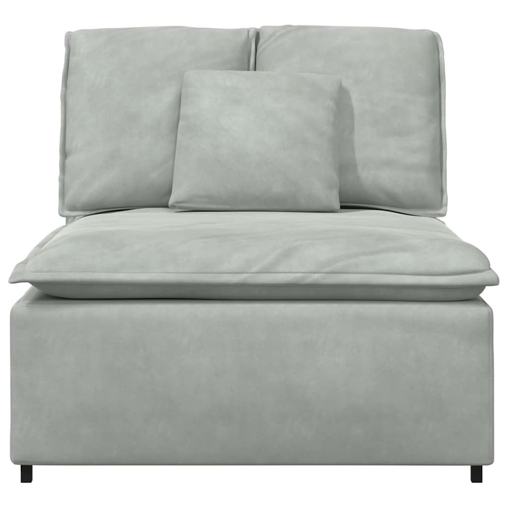 modulopbygget sofacentermodul med hynder 100 cm lysegrå